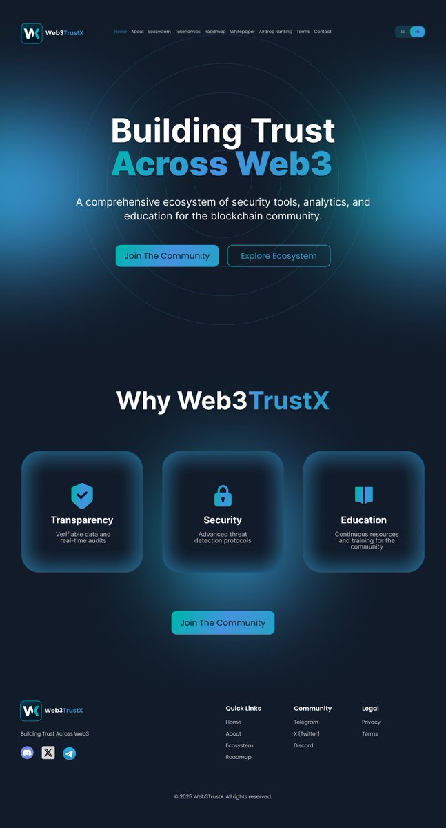 Codedhub_Studio's tweet image. Day 36 - Revamped @Web3TrustX webpage

Recreated @Web3TrustX Homepage, with aesthetic gradients, elegant layouts and overall futuristic feel.

Slide 1 - @Web3TrustX Home  

#NFTs #NFT #NFTCollection #SolanaMemeCoin #UIDesign #Trump #CryptoMarket #Web3Community #DeFiInnovation