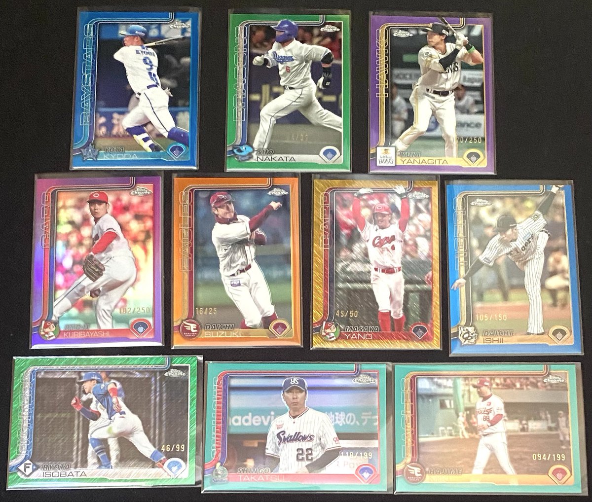 2025 Topps Chrome NPB

潮時と言いつつ、今日も今日とて通算27箱目。

定期的に訪れるRC無し箱でした。
オレンジパラでイーグルスの文字が見えると、宗山君オートかも？とドキッとしますね😅