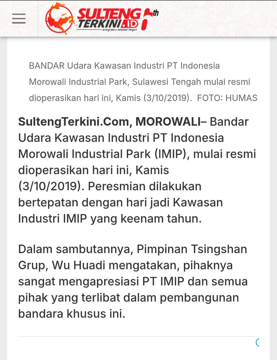 xquitavee's tweet image. Sama2 di Morowali tapi beda tempat 
Pak @jokowi meresmikan Bandara Baru di Morowali tapi bukan Bandara IMIP

Bandara IMIP itu milik swasta dan di resmikan oleh Pimpinan Perusahaan itu sendiri 

Framing ga jelas seperti ini dipake lagi untuk serang pak @jokowi 🤨
