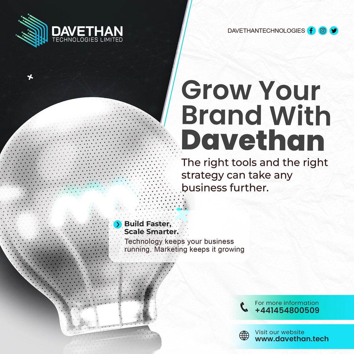 Davethan_Tech's tweet image. Tech + marketing = smarter business growth.
Use better tools. Make better decisions. Scale faster.
Grow your brand with Davethan.
#davethan #TechForGrowth #DigitalMarketing #BusinessGrowth #StartupTips