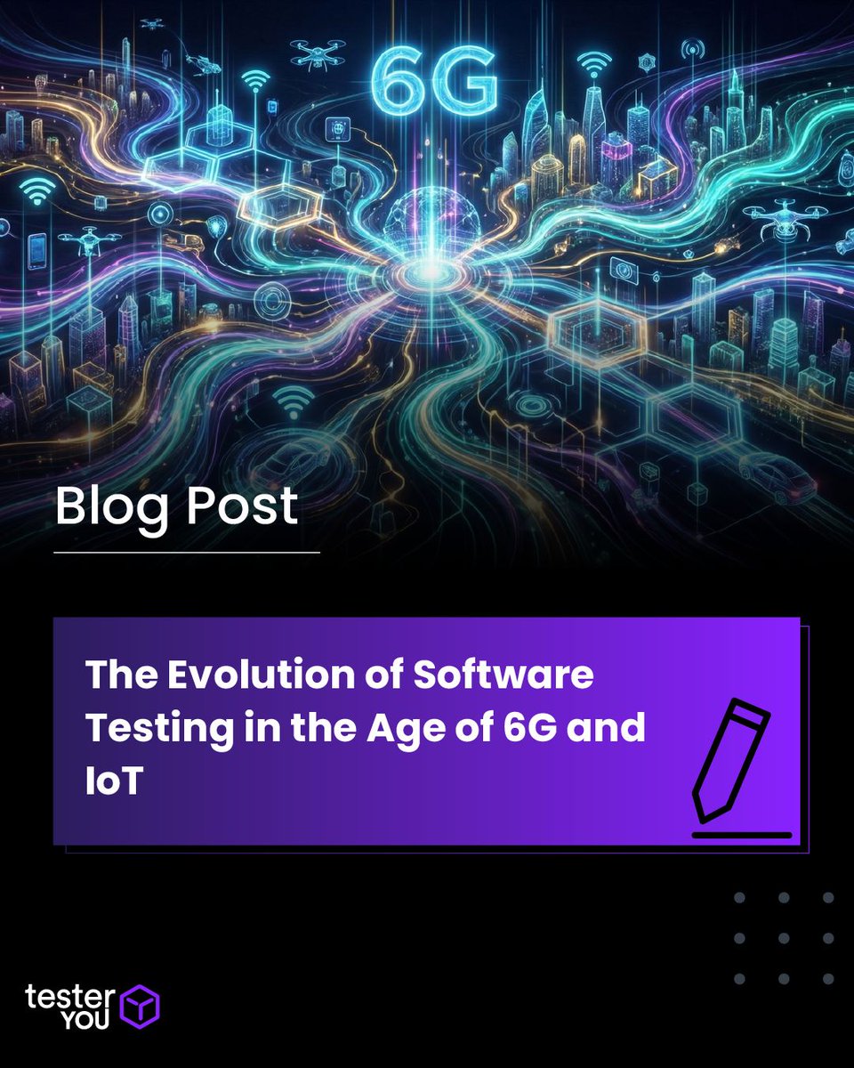 TesterYouHQ's tweet image. Software testing is entering the 6G &amp;amp; hyper-connected IoT era. 🚀

What changes, what challenges, and what skills does the future demand?

👉 buff.ly/Jxj4dGe

#testeryou #6G #IoT #softwaretesting