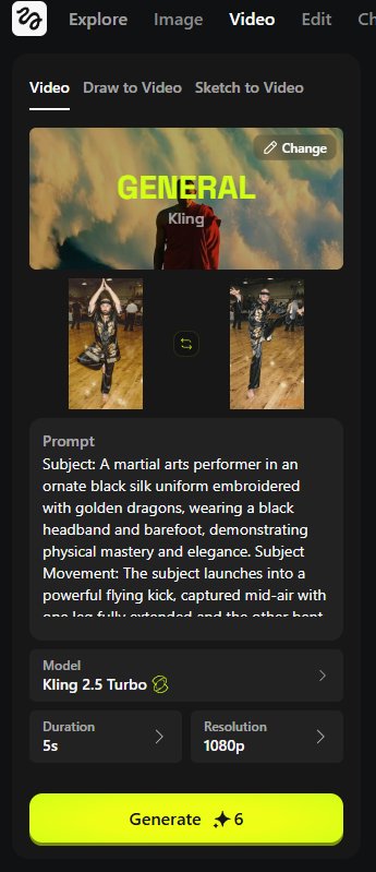 Martial arts start pose