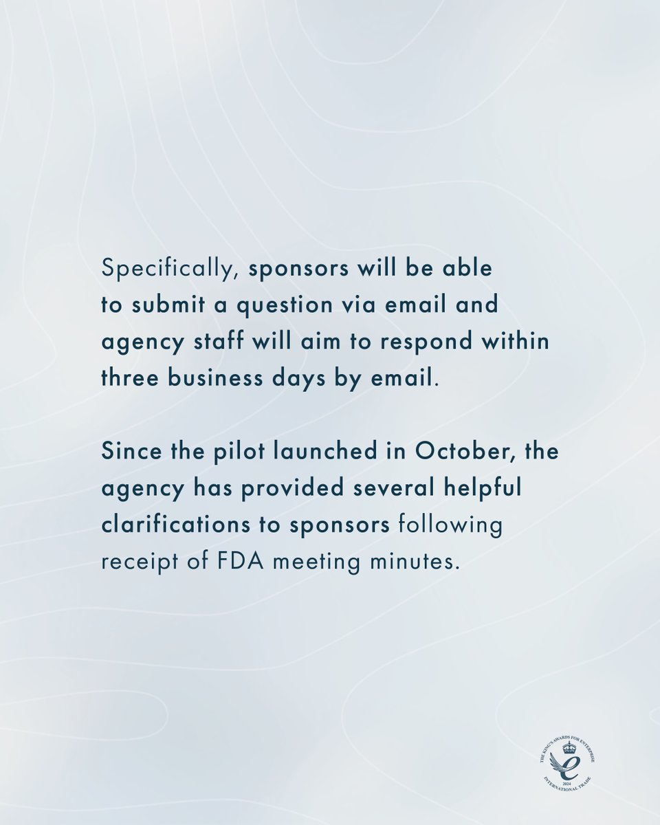 scendea's tweet image. The @US_FDA has announced a pilot program designed to streamline communication with sponsors following formal meetings. Discover how Scendea can support your FDA interactions, book a meeting with our team, today: scendea.com/contact
-
#FDAinteractionsupport #drugdevelopment