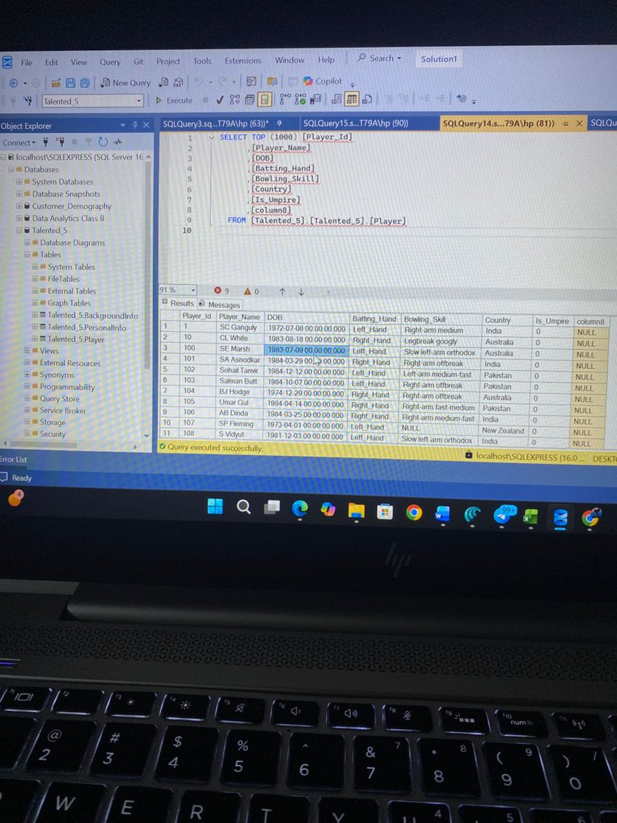 _DearKasi's tweet image. SQL amazed me because of how fast and powerful it is.With just a few lines of code, you can pull out exactly the information you need from huge datasets. It does not only manage data, it reveals pattern and answer questions
@TechCrushHQ 
#learningwithTechcrush
#risewithTechcrush