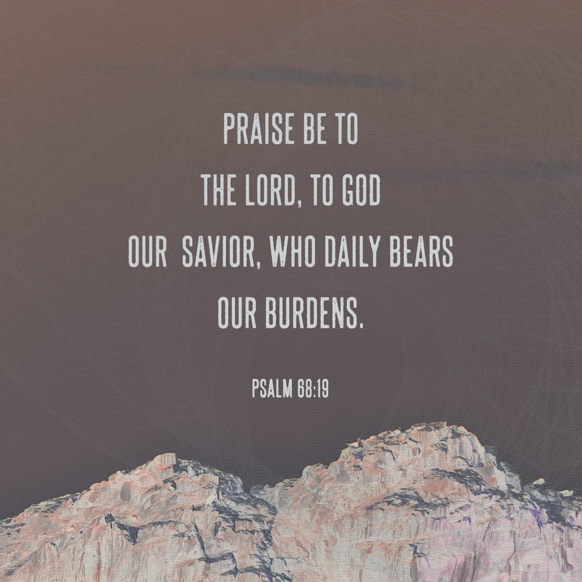 Sundaygirl07's tweet image. “Praise the Lord; praise God our savior! For each day he carries us in his arms. Interlude”
Psalms 68:19 NLT
#verseoftheday #youversion #holybible #holyword #grace #mercy #hope #truth #faith #scripture