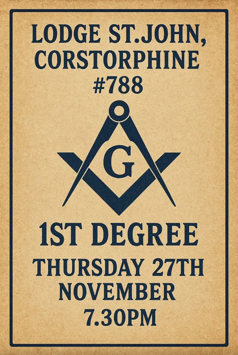 788Lodge's tweet photo. All brethren in good standing are made most welcome. Short unofficial harmony after the meeting. 7:30 pm Tyler. 🤝 https://t.co/D6IgMGxlvN