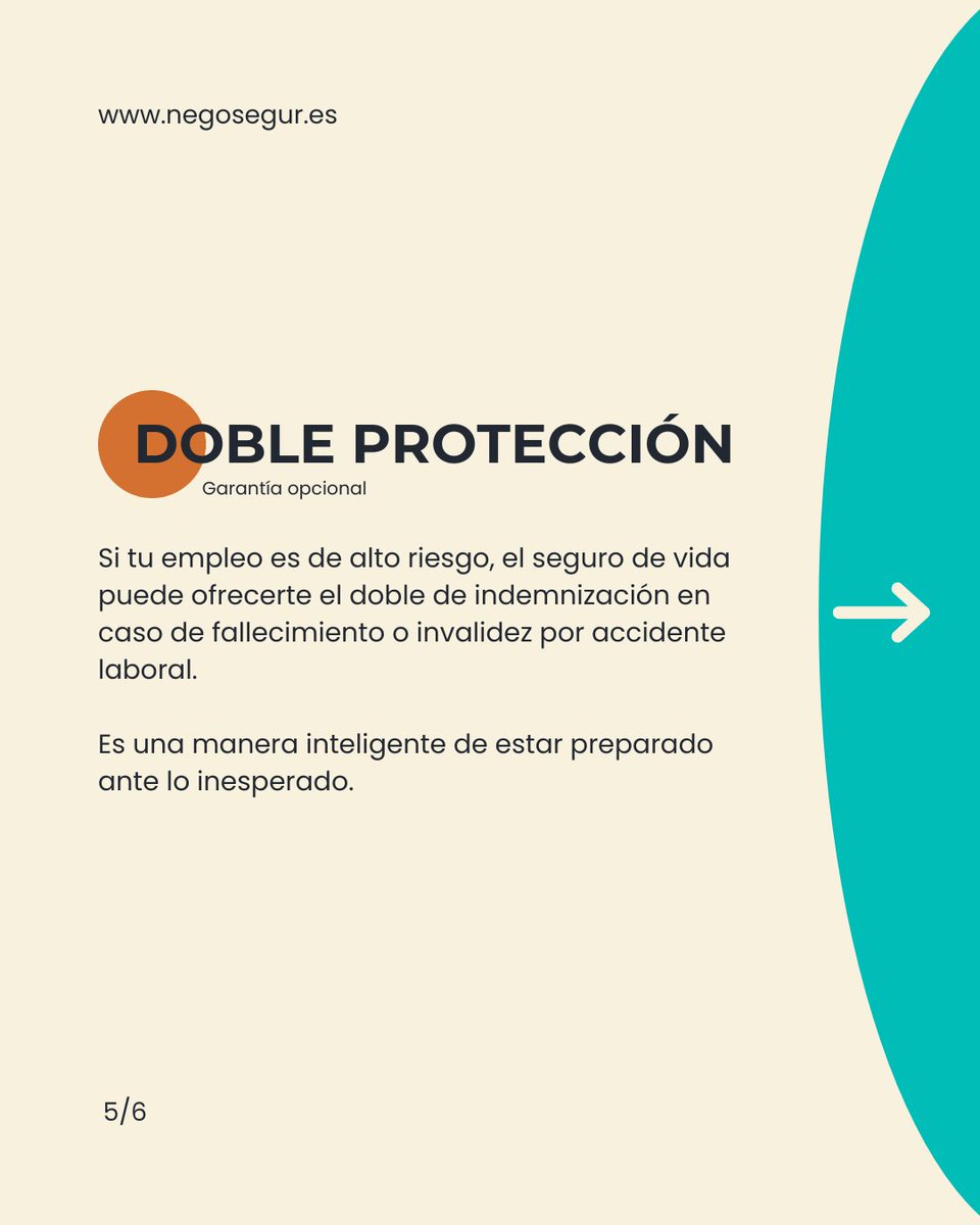 negosegur's tweet photo. Cuando piensas en seguro de vida, ¿solo imaginas cuando no estés? 🤔

La realidad es que puede ser tu mejor aliado: cubrir gastos por invalidez, ayudarte ante una enfermedad grave o duplicar tu capital⚠️.

📩 ¿Quieres saber qué cobertura te daría más tranquilidad? Hablemos hoy. https://t.co/HBY2e6eevn