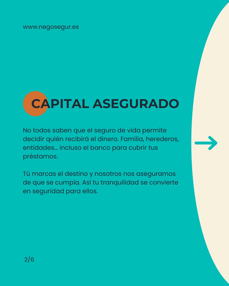 negosegur's tweet photo. Cuando piensas en seguro de vida, ¿solo imaginas cuando no estés? 🤔

La realidad es que puede ser tu mejor aliado: cubrir gastos por invalidez, ayudarte ante una enfermedad grave o duplicar tu capital⚠️.

📩 ¿Quieres saber qué cobertura te daría más tranquilidad? Hablemos hoy. https://t.co/HBY2e6eevn