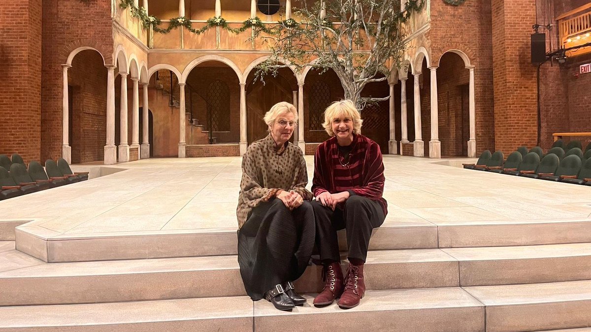 OperaglassWorks's tweet image. All the world’s a stage... 🎭

Operaglass Works' founders, Selina Cadell and Eliza Thompson, on the set of Much Ado About Nothing, directed by Selina with music by Eliza, at the Chicago Shakespeare Theatre on opening night.

Tickets via @chicagoshakes.