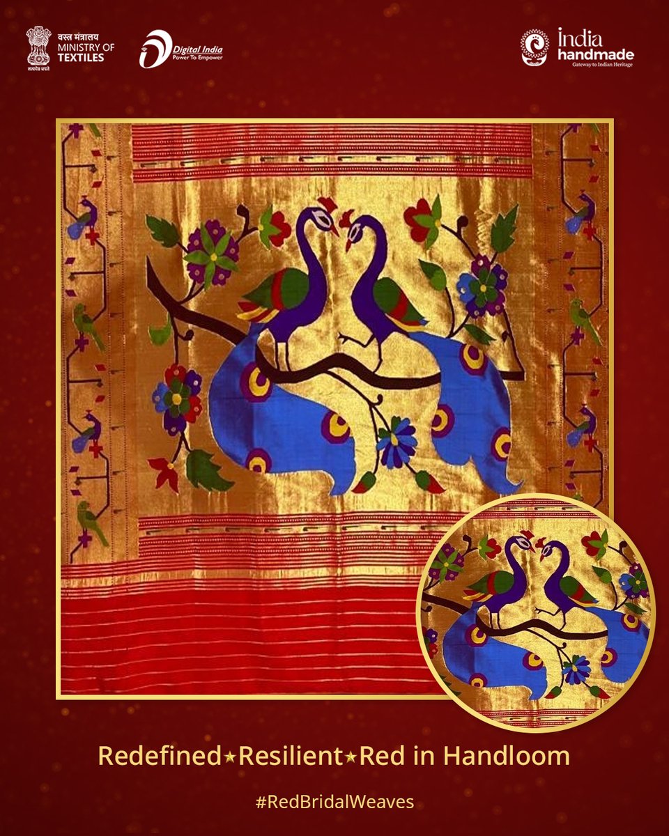 Indiahandmade_'s tweet image. विवाह ✨

Crafted by hands, chosen by hearts. ❤️ The bridal red that rules all, blending heritage with unmatched elegance.

A weave that celebrates tradition in every shade of passion.
Buy Now: Indiahandmade.com 

#Handloom #myhandicraftmypride #nationalhandicraftsweek