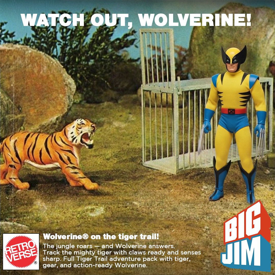 retroverseai's tweet image. Mattel’s BIG JIM Wolverine®! (1980-82)

#marvelcomics #mattel #bigjim #vintagetoys #wolverine #actionfigures #nanobananapro