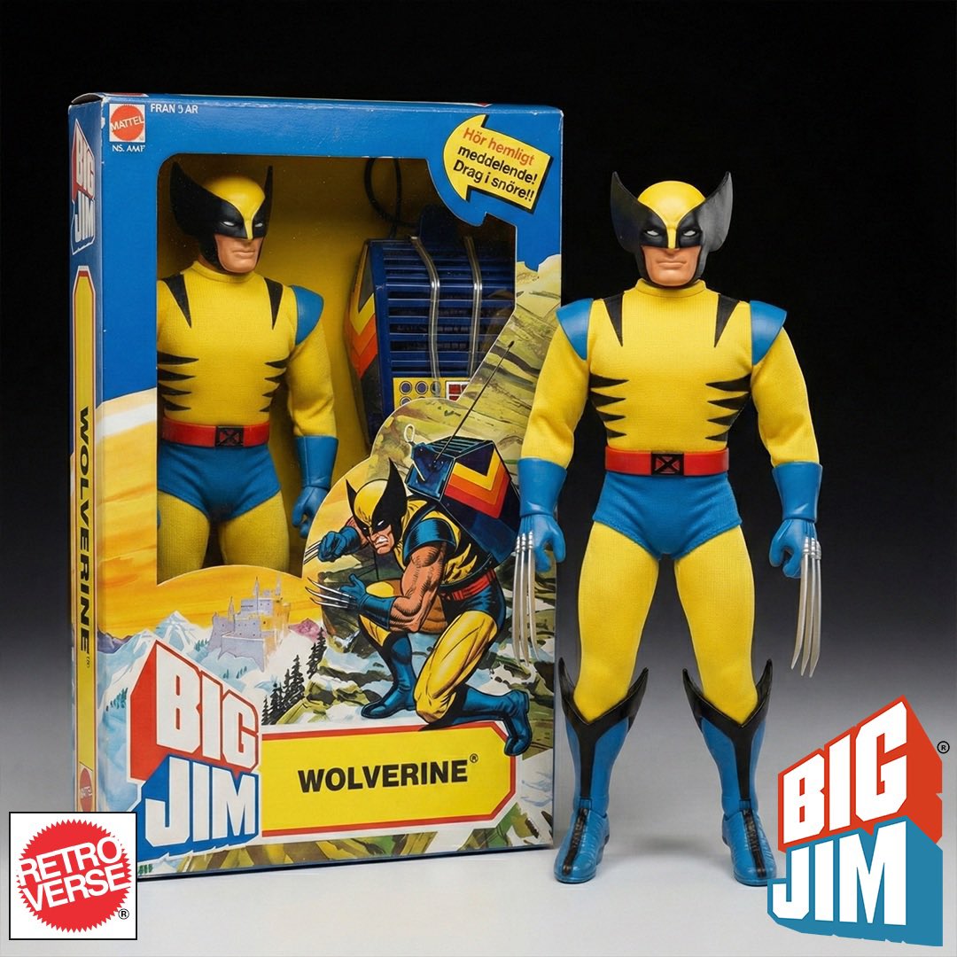 retroverseai's tweet image. Mattel’s BIG JIM Wolverine®! (1980-82)

#marvelcomics #mattel #bigjim #vintagetoys #wolverine #actionfigures #nanobananapro