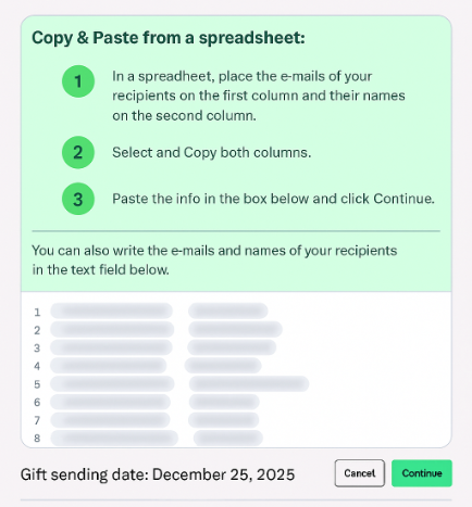 maxren's tweet photo. 🚀 Rolled out a small but mighty upgrade at Tree-Nation.

Planting and gifting trees for #Christmas just got easier. You can copy/paste your whole recipient list in one go, and our system is now much better at catching wrong or broken emails before you hit send.
Less friction. More trees. More happy Christmas gifts. 🎄🌱
Go plant something.