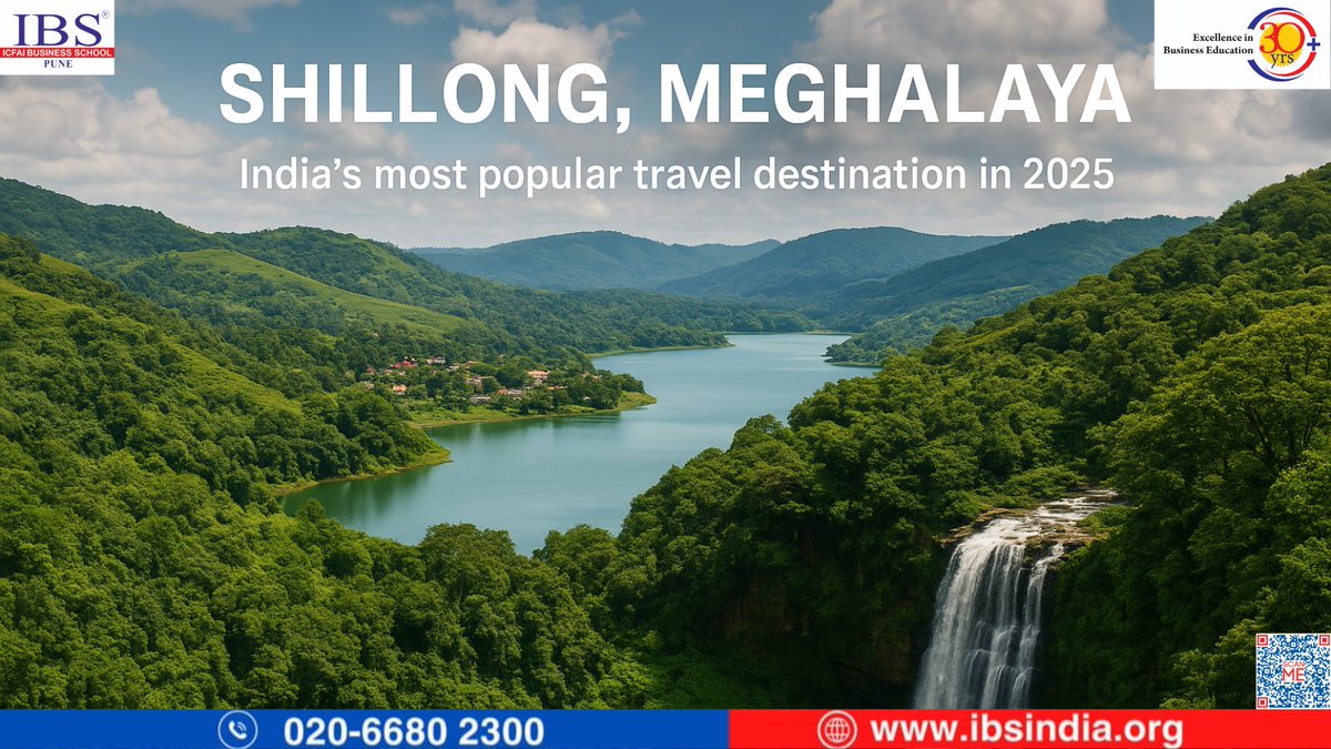 PuneIbs's tweet photo. Shillong tops Indiaโs 2025 travel charts! ๐โจ
Travellers are ditching crowded hotspots and choosing Shillongโs peaceful hills, lakes and waterfalls for a calm, offbeat escape.
#Shillong #Meghalaya #TravelIndia #OffbeatIndia #TrendingDestination #IndiaTravelNews #IBSPune #IBS https://t.co/WkStv4gZHo
