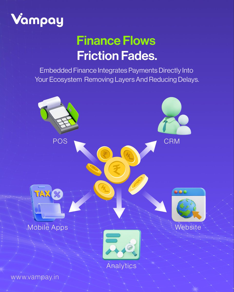 VampayInd's tweet image. Fintech is blending into every business — invisible, seamless, powerful.
 With Vampay, you can collect, disburse, and manage payments directly from your ecosystem.
 No layers. No delays. Just pure embedded finance. 

#EmbeddedFinance #Vampay #DigitalBusiness #fintech