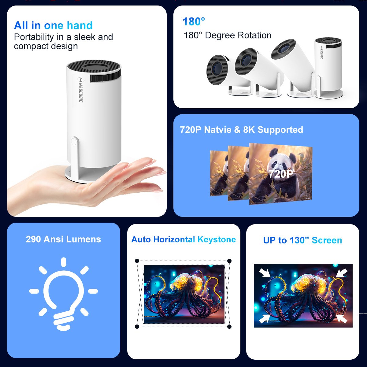 cleanse29's tweet image. Magcubic Projector HY300 Pro 8K Android 14 Dual Wifi6 290ANSI Allwinner H726 BT5.0 1080P 1280*720P Home Cinema Outdoor Projetor
Price : USD 45.56 
Visit : s.click.aliexpress.com/e/_c38CZCTB

#miniprojector #portablepeojector #magcubicprojector #projectorhome