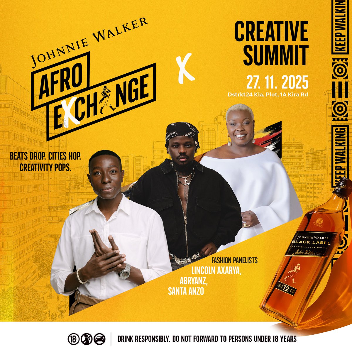 🎙️Thrilled to be speaking at the Johnnie Walker Afro-Exchange Creative Summit.
📅 27 Aug 2025 | ⏰ 1 pm‑late | 📍 DSTRKT 24

Can’t wait to connect with fellow creatives. 
#JWAfroExchange 
#KeepWalking @johnniewalkerafrica
<a href="/ARAPAPA01/">ARAPAPA</a>
