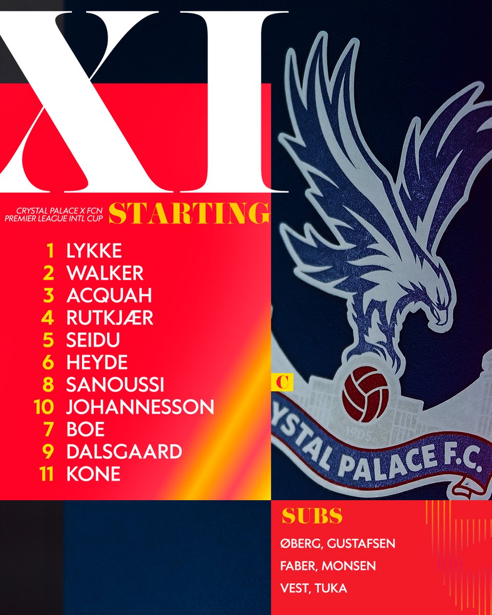 FCNordsjaelland's tweet image. Starting 𝐗𝐈 mod Crystal Palace ✊🏴󠁧󠁢󠁥󠁮󠁧󠁿

Der er kickoff om en time I London og du kan se kampen live på din 𝐅𝐂𝐍-𝐚𝐩𝐩 🎥
#PLIC
