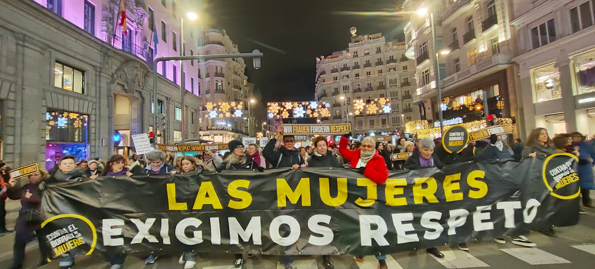 En la manifestación feminista del #25N