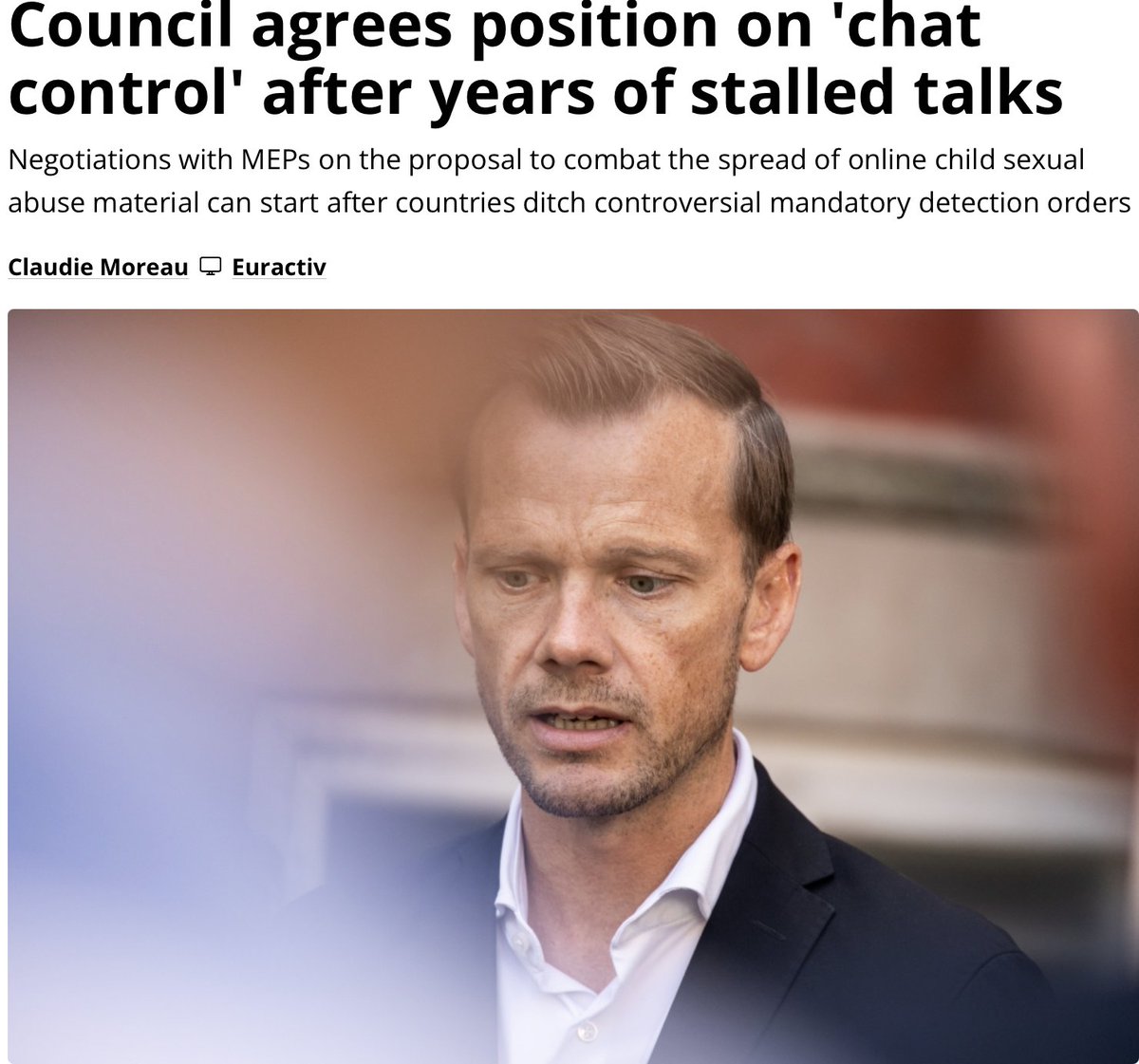 🚨 EU citizens are being stripped of privacy while the European Commission operates behind closed doors.

Europe risks sliding into digital authoritarianism and nobody voted for this.

euractiv.com/news/council-a…

#ChatControl #EU #privacy