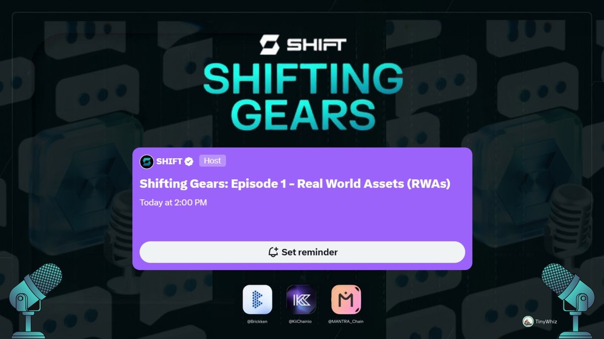 tinytus1's tweet image. HAPPENING TODAY: 1PM UTC

Real World Assets are no longer a theory—they&apos;re infrastructure. And @ShiftRWA is bringing together the builders proving it.

THE PANEL:
🔸 @Brickken – Unlocking liquidity for real-world equity through tokenization 
🔸 @KiiChainio – Building scalable…