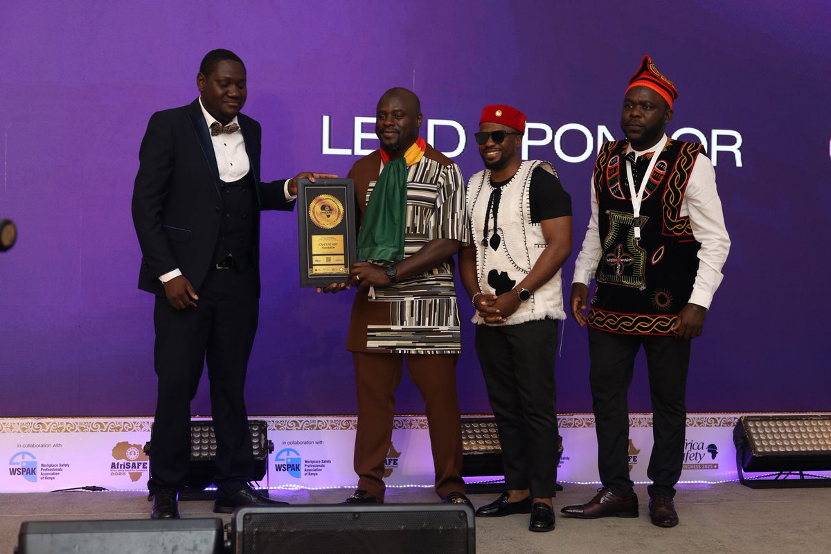 The AfriSAFE 2025 Commendation Award  for Professional HSE Impact : CAM UAE HSE Association 

We applaud your commitment to safety, health and environmental excellence in operations. 

AfriSAFE 2025 is in collaboration with Workplace Safety Professionals Association of Kenya,