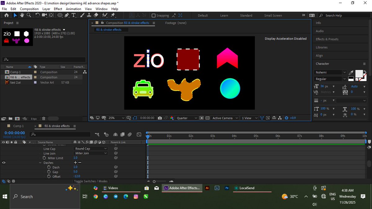 zionskreative's tweet image. Not literally working but learning 🥲🙂‍↕️😌. 
on my 100 days challenge in adding  motion design to my skill set 〽️🚧