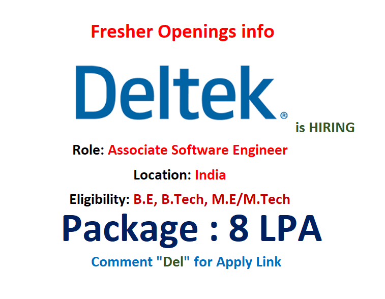 softwareduniyas's tweet image. Deltek is hiring #Freshers for Associate #Software Engineer.

Location: #India

Eligibility:
- Bachelors Degree with Understanding of OOP
- Knowledge of C#/.NET or Java
- Exposure to SQL Server/Oracle &amp;amp; SQL
- Understanding of Git &amp;amp; CI/CD

Link: sjobs.brassring.com/TGnewUI/Search… 

#Deltek