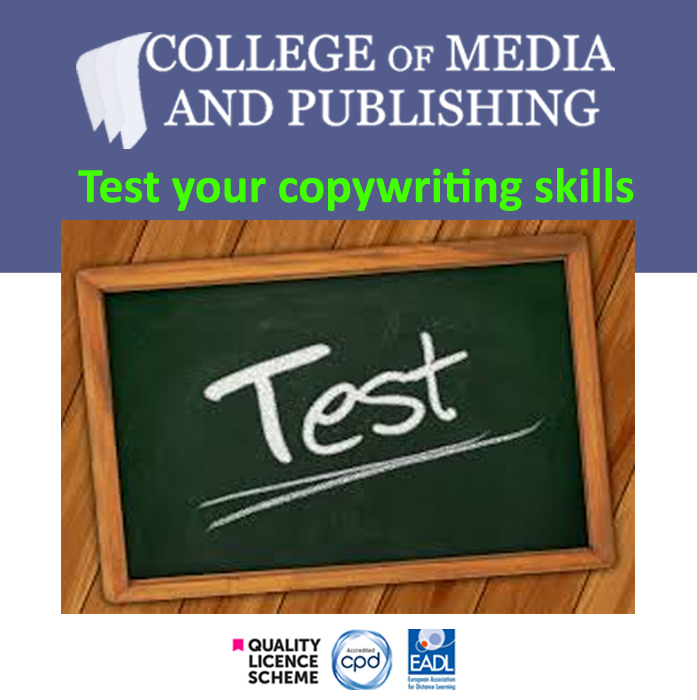 CollegeMediaPub's tweet image. Put your copywriting skills to the test with our online challenge: ow.ly/4EuA30bfFY7 #cmp_online_college #Copywriting #no.1yourskills #onlinecourses #learn #copywriting_quiz #copywriter 🚀🤓🎓 5*Rated #work #skillsTest 🎓