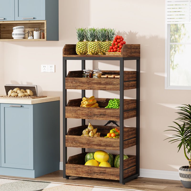XieSylvie62902's tweet image. "Rustic 6-tier produce stand: tidy your kitchen, display fresh fruits/veggies, and add farmhouse charm—all in one."

#KitchenOrganizer #ProduceStorage #RusticHome #FarmhouseVibes #TidyKitchen