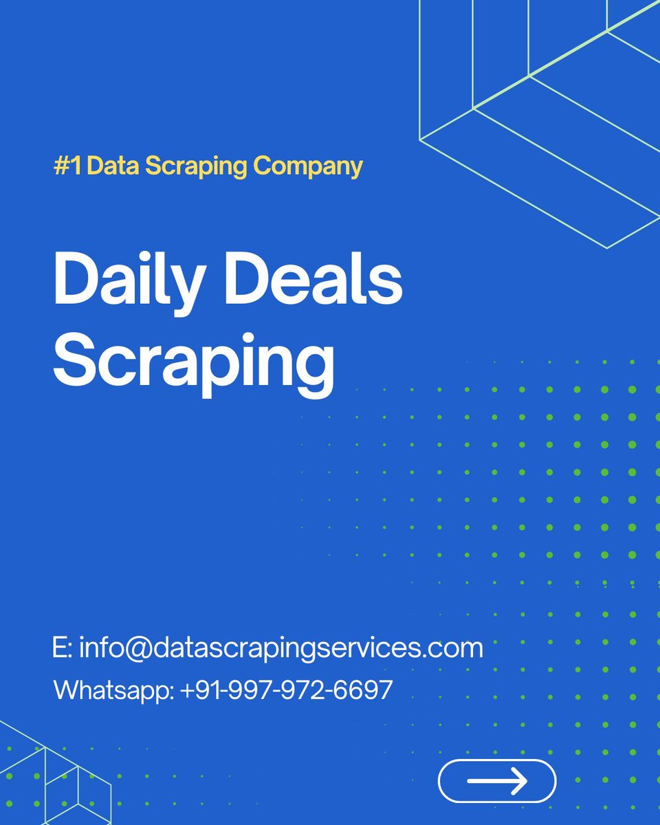 _datascraping's tweet image. Datascrapingservices.com provides expert data extraction to help you excel. Our scalable solutions turn data challenges into growth opportunities. Start transforming your data today at info@datascrapingservices.com. #ExpertDataExtraction #ScalableSolutions #Excel