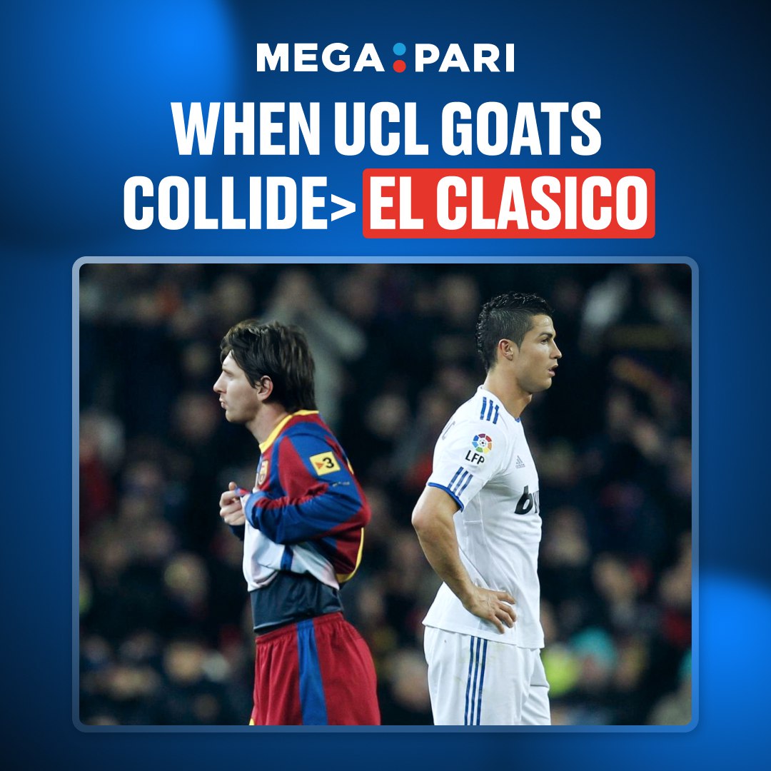 megapari_ngr's tweet image. 🔥MEGA FACT: EL CLÁSICO × UCL😰

Ronaldo &amp;amp; Messi met only once in a UCL knockout — the 2010/11 semi-final between Real Madrid &amp;amp; Barcelona. One of the wildest clashes in UCL history!

🎯What’s your favorite CR7 vs Messi moment?

#CRonaldo #Messi #UCL #ElClasico #FunFact #Football