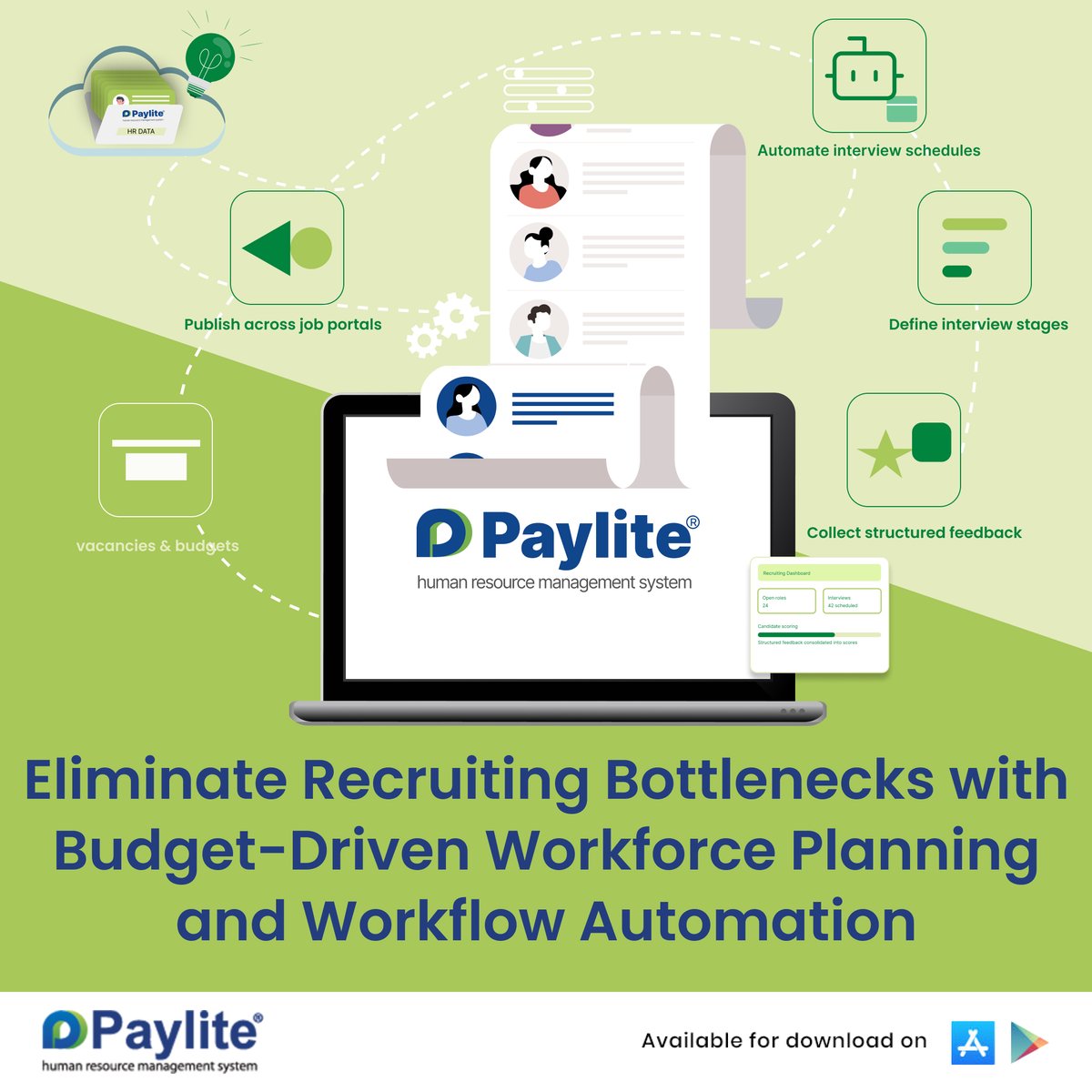 Paylite's tweet image. @Paylite’s #WorkforcePlanning and Hiring module offers HR teams a centralized, cloud-native recruiting workspace. Automate #interviewschedules, set up #CalendarIntegration, define interview stages, send reminders, and collect #structuredfeedback.
paylitehr.com/request-demo.h…
#HRTech
