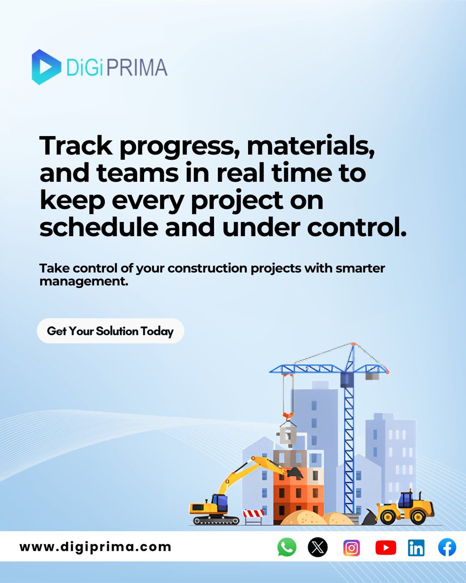 DigiprimaTech's tweet image. Get clear visibility, reduce delays, and ensure every task stays on schedule. Smarter management means smoother projects — and stronger outcomes.

👉Get Your Construction Management Solution Today!

#ProjectTracking #SmartConstruction #ProjectManagementTools #tech #AI #digiprima