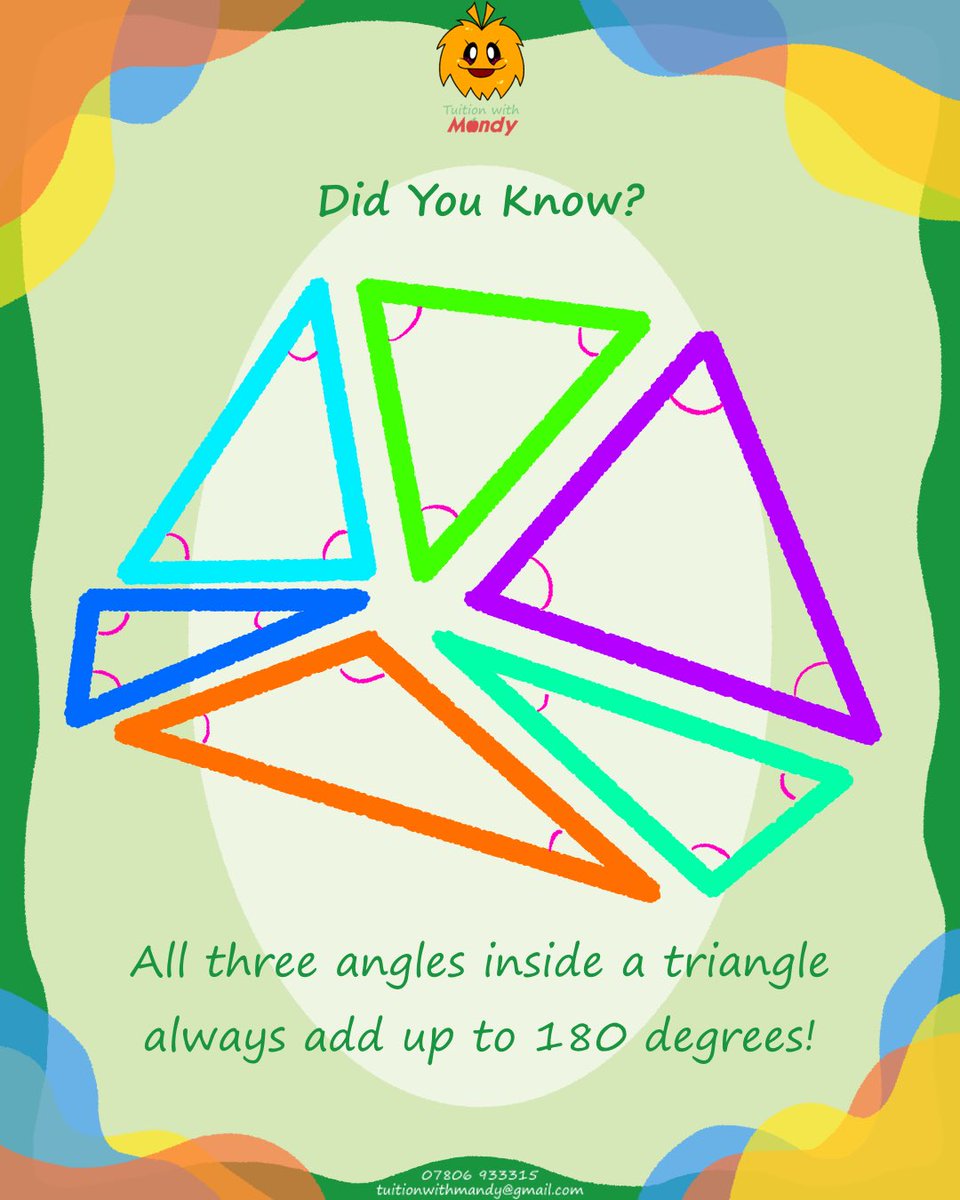 tuitionmandy's tweet image. Triangles are more interesting than you think, I promise!
#tuitionwithmandy #education #mathstutor