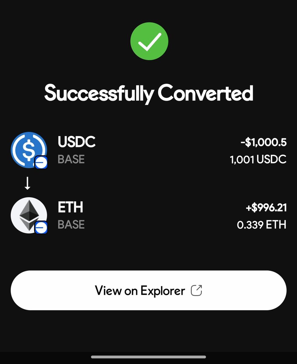 ovroahmedMod's tweet image. gTria gang 🔥  

Been doing daily spot flips on @usetria and honestly? it’s stupid smooth  

- $100 → $200 → $150 → $300 kinda day  
- every conversion? $4–$5 fee total (cross-chain, gasless, no bridge nonsense)  
- one tap, done. no waiting for confirmation  tears  

other…