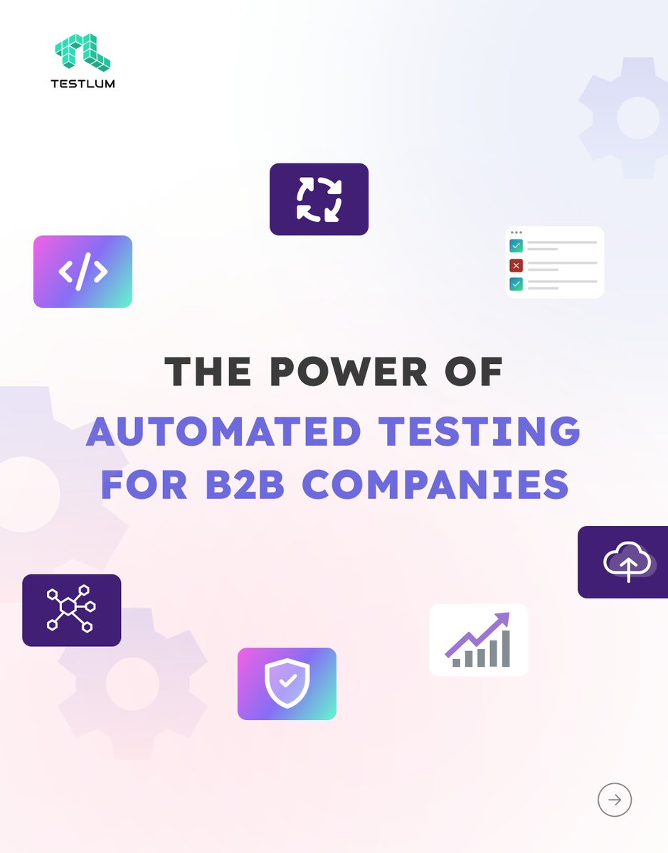 testlum's tweet image. In global B2B, speed &amp;amp; reliability of testing are critical. With the test automation market set to exceed $49.9B by 2025, 72% of QA teams are already adopting it. 

See if it’s right for you with a free 1-month Testlum trial
 👉 testlum.com/pricing 

#TestAutomation #QA