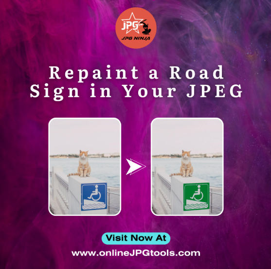 jpgninja2024's tweet image. Use our tool to effortlessly repaint the colors of a road sign in your JPEG image, ensuring clarity and visibility.  Try our tool - onlinejpgtools.com/replace-jpg-co… 
#browserling #ToolForJPG #ImageEditing #PhotoEditor #GraphicDesign #OnlineTool #DigitalArt #VisualContent #x