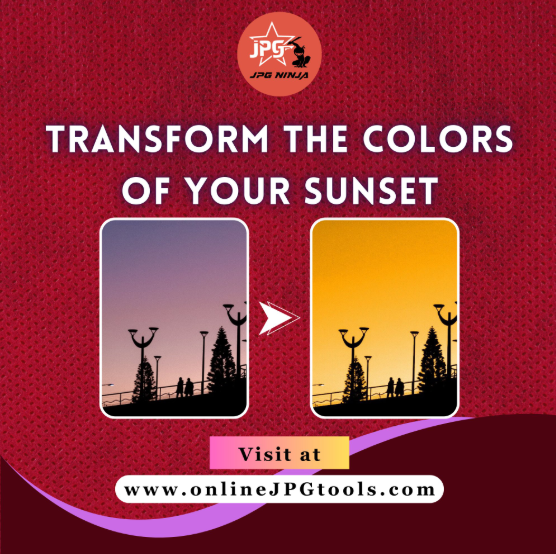 jpgninja2024's tweet image. Reimagine the beauty of a sunset by altering its colors, creating a stunning and unique visual experience.  
Try our tool - onlinejpgtools.com/replace-jpg-co… 
#browserling #ToolForJPG #ImageEditing #PhotoEditor #GraphicDesign #VisualContent #DesignResources #EditingFeatures #x