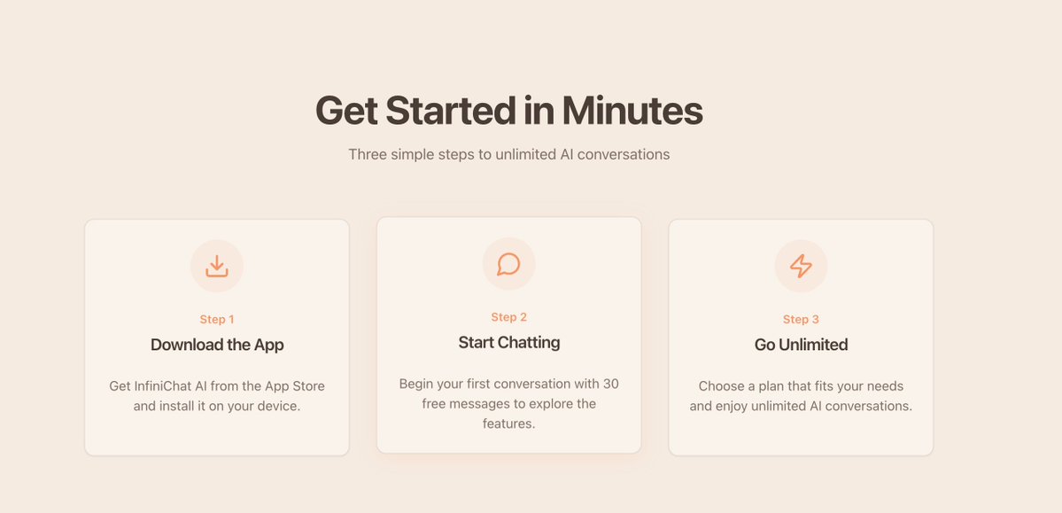 InfiniChatAI's tweet image. Get Started in Minutes

Three simple steps to unlimited AI conversations

infinichatai.com
