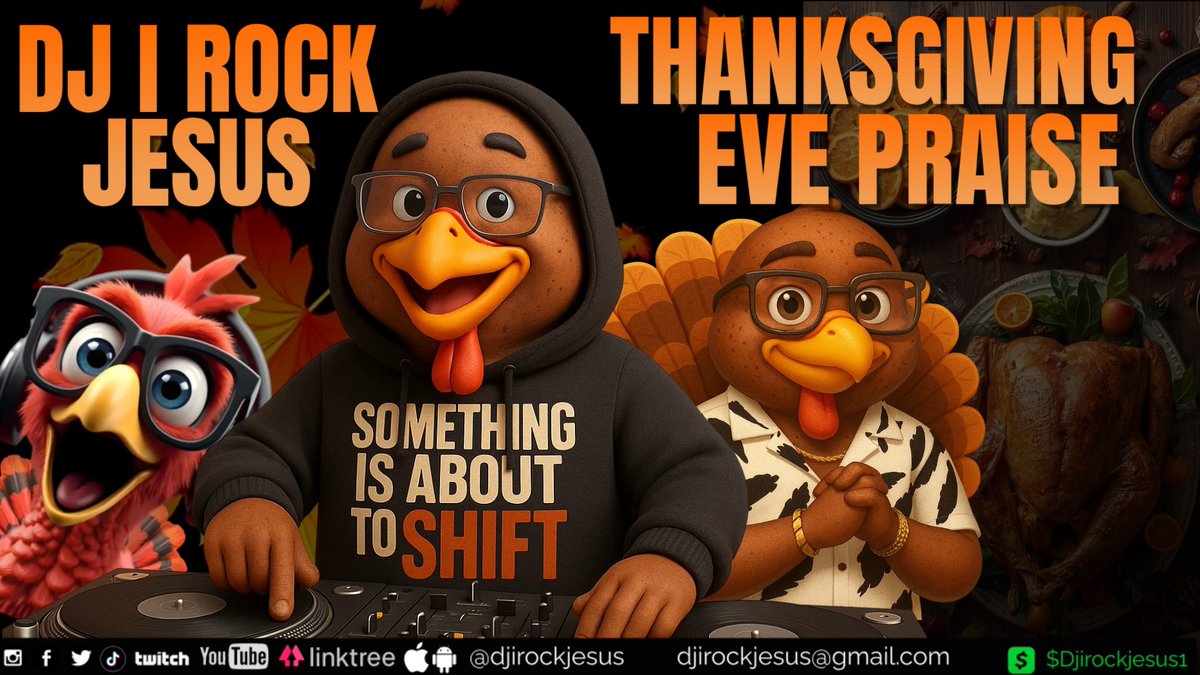 Before the turkey, before the travel, before the rush—
Get filled with worship, joy, and gratitude.
Whether you’re traveling, shopping, cooking, or just relaxing, Tap in and be blessed!
mixcloud.com/live/djirockje…