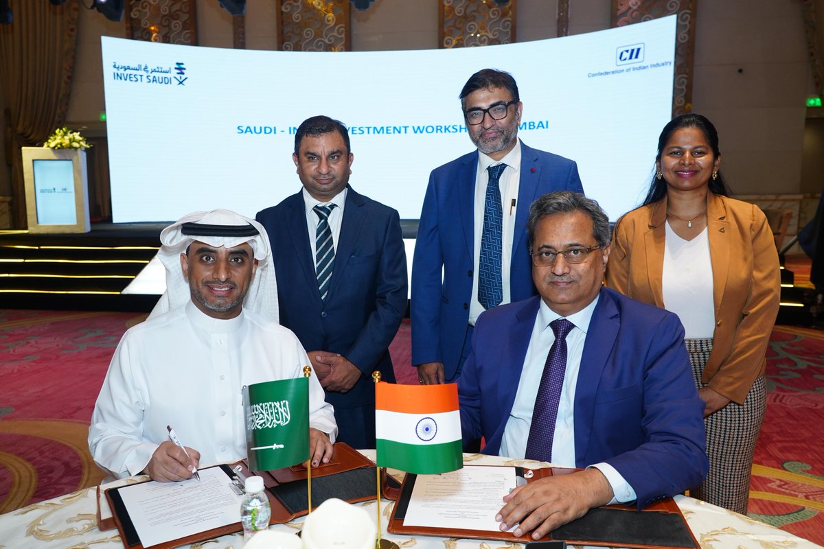 steagindia's tweet image. We are pleased to announce that STEAG Energy Services India and Alfanar Engineering Services have signed an MoU for joint cooperation in the Kingdom of Saudi Arabia and the wider Middle East.
#InfrastructureDevelopment #GlobalCollaboration #EngineeringServices #CIIEvents