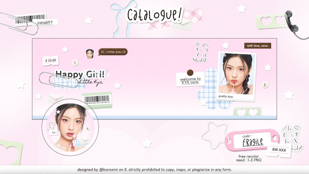 karxomi's tweet image. help repost by 🍏✨

haiii! ada template layout cantik yg bisa kamu jemput nih byyy! pricinya bisa cek alt ya dan bisa dp dulu.. tersedia dalam format ipv or psd ya. jangan lupa jajaaank xixixi makasihh ♡

#zonaba #zonauang