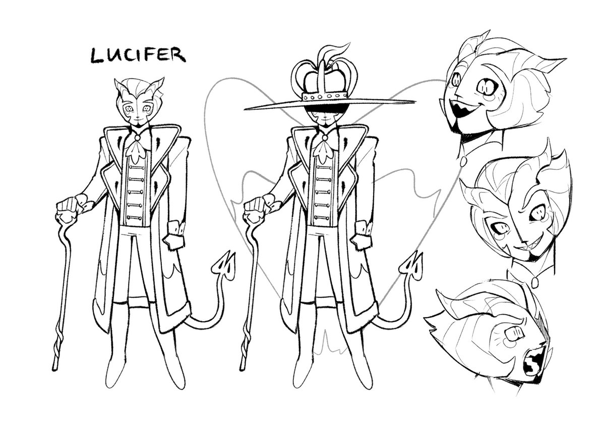 PodoroVines's tweet image. hey! (i dont think ill color this) #HazbinHotel