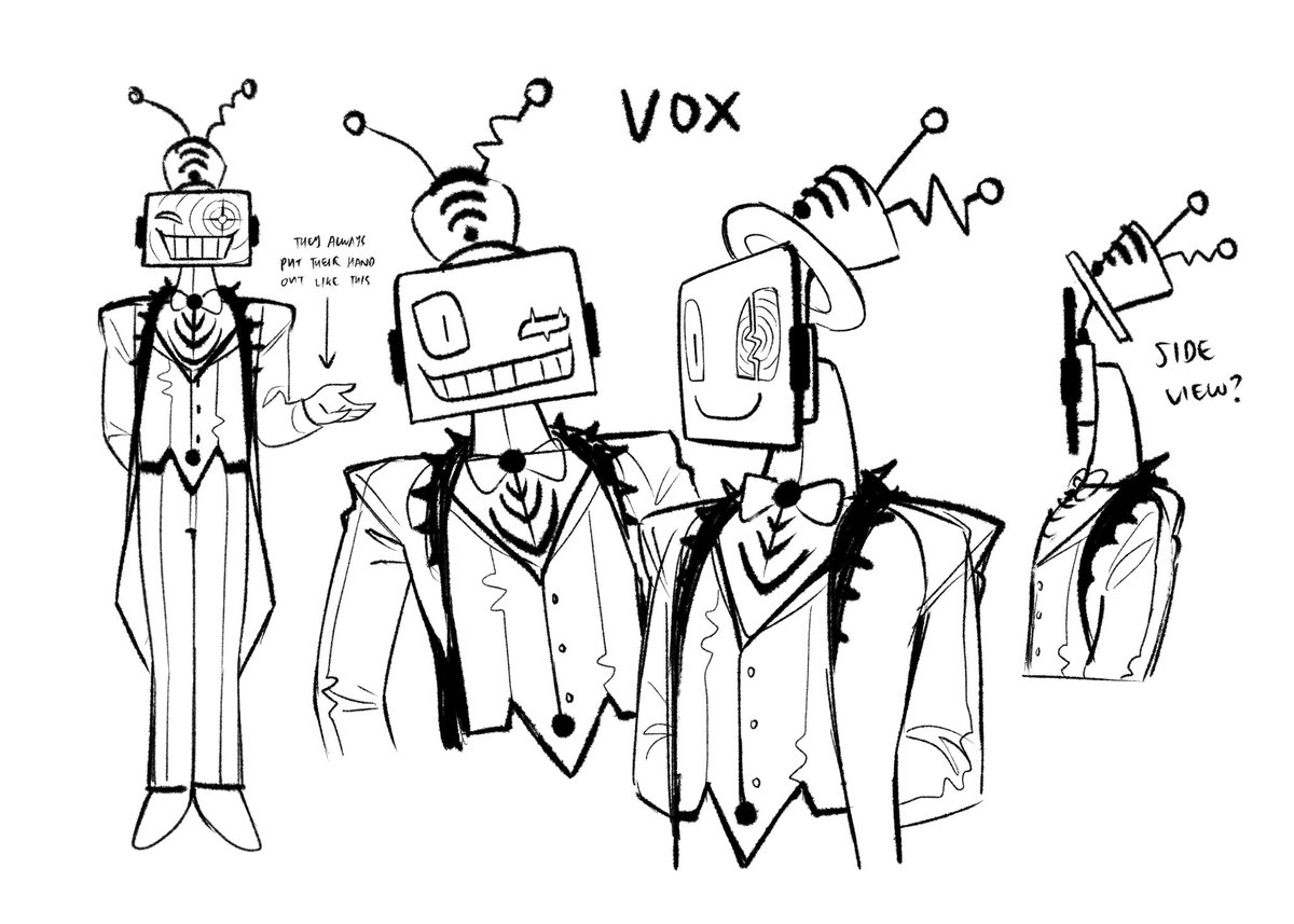 hey! (i dont think ill color this) #HazbinHotel