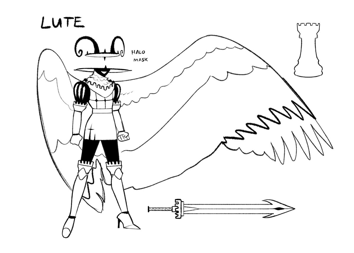 PodoroVines's tweet image. hey! (i dont think ill color this) #HazbinHotel