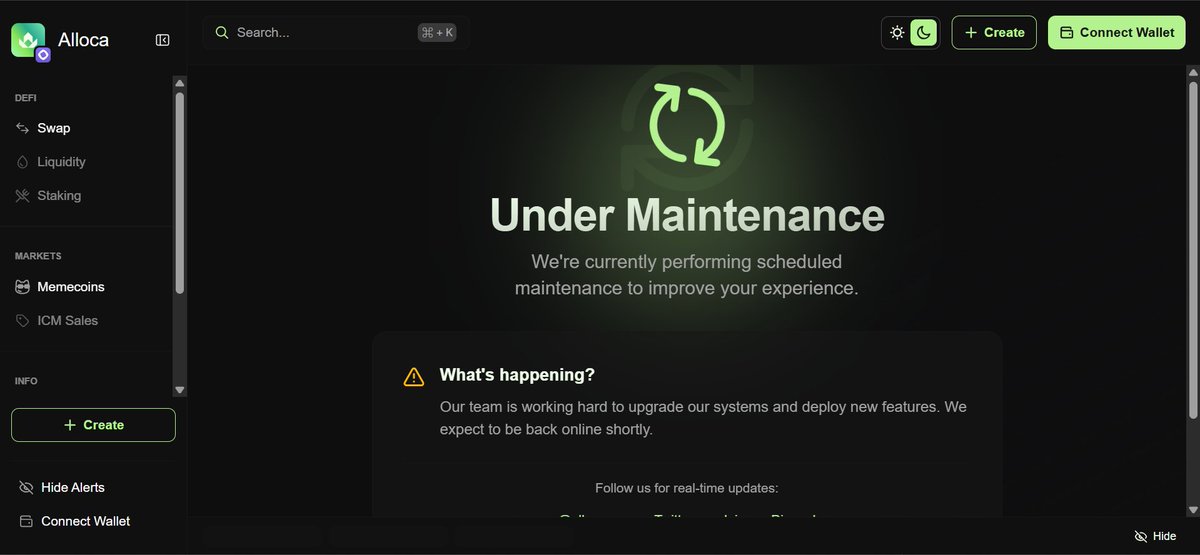 One of the platforms I was looking to explore on monad mainnet was <a href="/alloca_xyz/">Alloca (mainnet arc)</a> 

Alloca is building Internet Capital Markets. It is essentially a fundraising platform with a launchpad where tokens for memecoins or DeFi projects can be fair-launched.  

Their goal is simple:

To