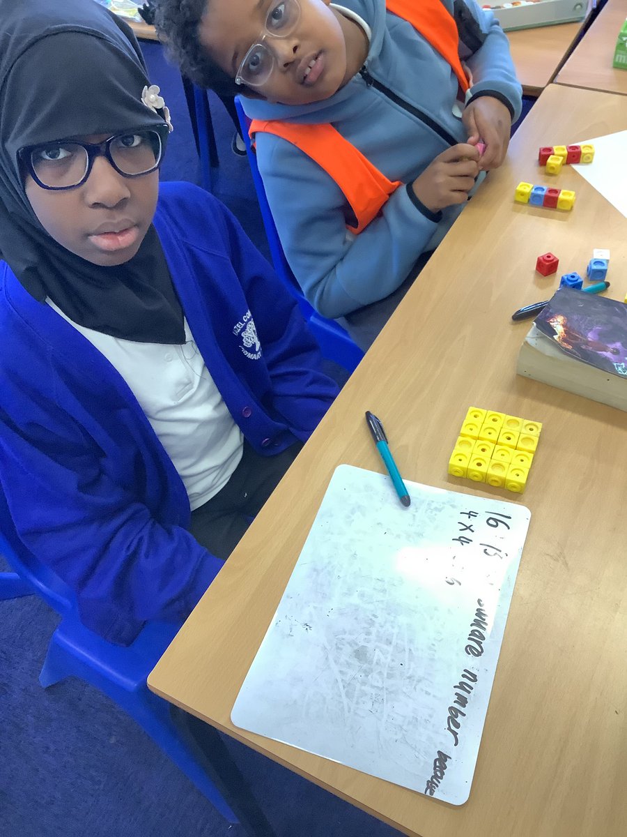 MrLinternHPS's tweet image. Year 5 have been investigating square numbers using cubes. They found square numbers and numbers that are not square and looked at the multiplication equation that it represents. @HazelSchool