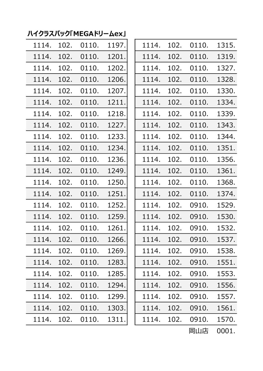 当選発表】1/2 11月28日(金)発売 ポケモンカードゲーム MEGA ハイ