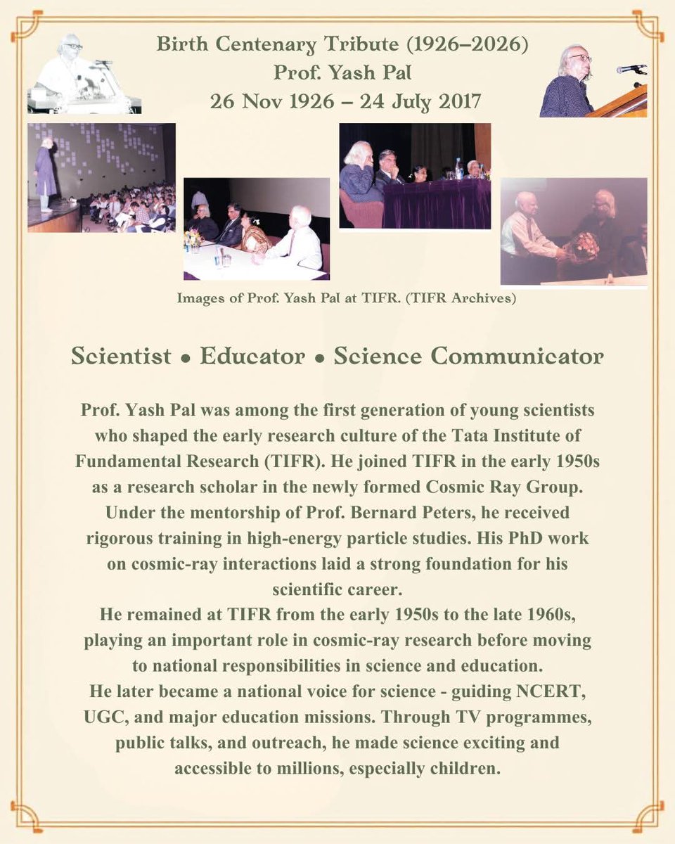 TIFR Archives (@tifrarchives) / Posts / X